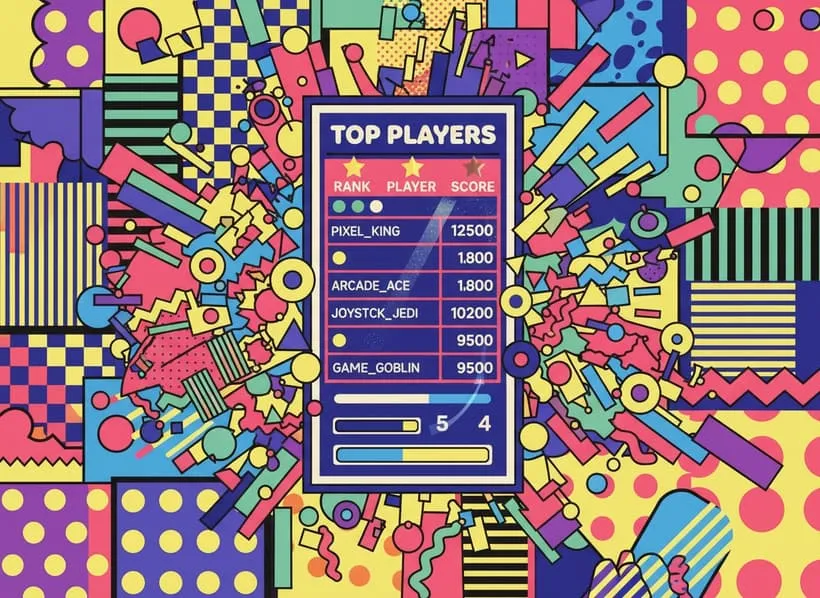 Live leaderboard showing scores